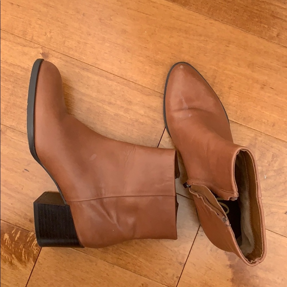 Sam Edelman Tan Leather Ankle Boots